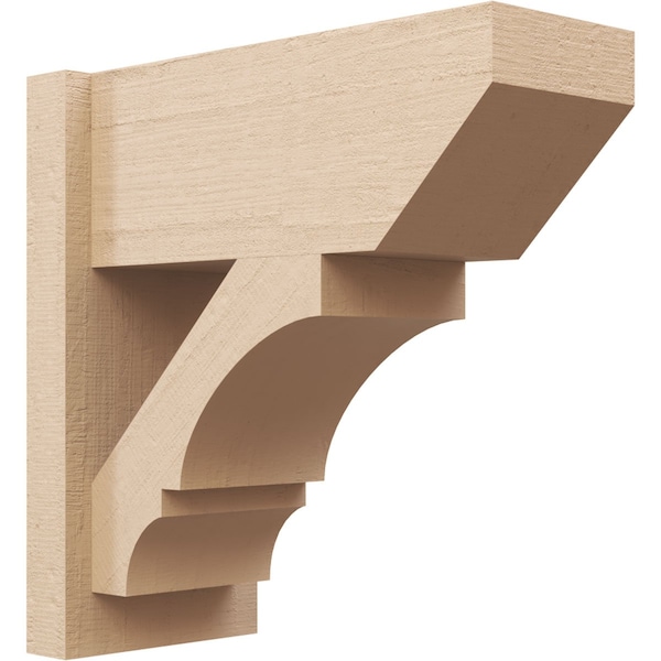 Ekena Millwork 8-in W x 18-in D x 18-in H Balboa Slat Rough Cedar Woodgrain TimberThane Outlooker, Primed Tan OUTUR080X18X18BOA24RCPR - main